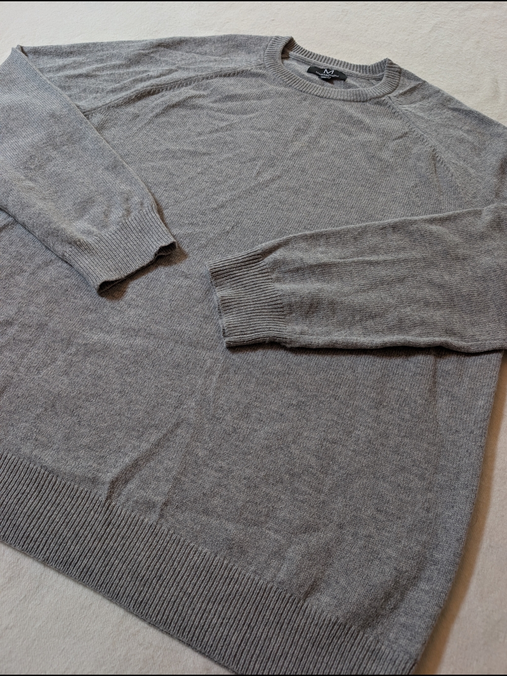 Magaschoni Lambswool Crewneck Sweater Gray XXL